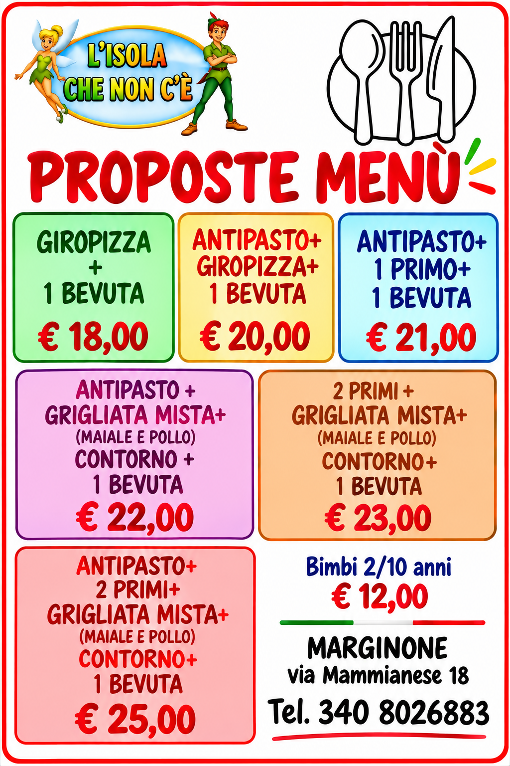 📋 Le Nostre Proposte di Menù